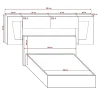 Azura Home Design Tête de lit avec rangement Armoire - pont de lit PANAMA 9/HG/W/1-1A blanc/blanc brillant 282x91x35cm Clearance