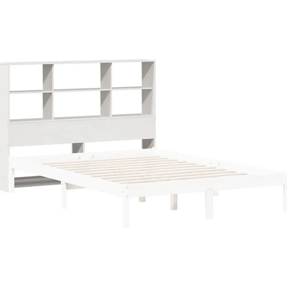 Vidaxl Tête de lit avec rangement blanc 140 cm bois massif de pin