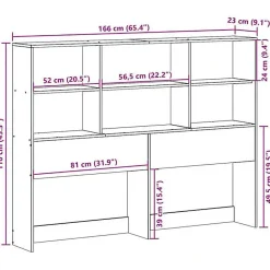 Vidaxl Tête de lit avec rangement cire marron 160cm bois massif de pin Online