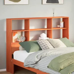 Vidaxl Tête de lit avec rangement cire marron 160cm bois massif de pin Online