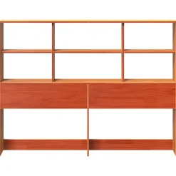 Vidaxl Tête de lit avec rangement cire marron 160cm bois massif de pin Online