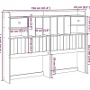 Vidaxl Tête de lit avec rangement blanc 150 cm bois massif de pin