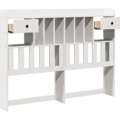 Vidaxl Tête de lit avec rangement blanc 150 cm bois massif de pin