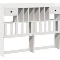 Vidaxl Tête de lit avec rangement blanc 150 cm bois massif de pin