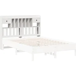 Vidaxl Tête de lit avec rangement blanc 150 cm bois massif de pin
