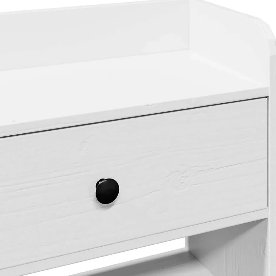 Vidaxl Tête de lit avec rangement blanc 160 cm bois massif de pin