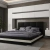 Azura Home Design Tête de lit avec rangement Armoire - pont de lit PANAMA 7/M/W/4-1C blanc mat 300x213x35cm