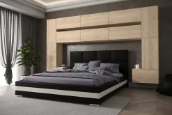Azura Home Design Tête de lit avec rangement Armoire - pont de lit PANAMA 7/M/S/5-1A chêne sonoma 323x213x35cm Online