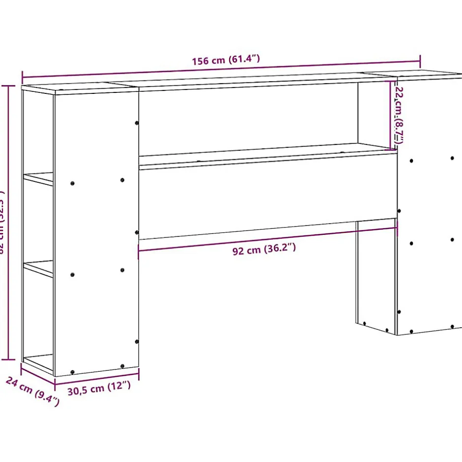 Vidaxl Tête de lit avec rangement cire marron 150cm bois massif de pin