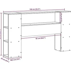 Vidaxl Tête de lit avec rangement cire marron 150cm bois massif de pin