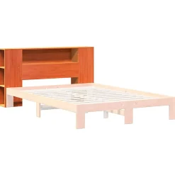 Vidaxl Tête de lit avec rangement cire marron 150cm bois massif de pin