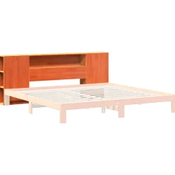 Vidaxl Tête de lit avec rangement cire marron 200cm bois massif de pin