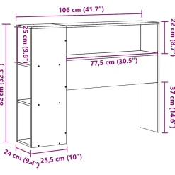 Vidaxl Tête de lit avec rangement 100 cm bois massif de pin