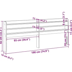 Vidaxl Tête de lit avec étagères 180 cm bois massif de pin Sale