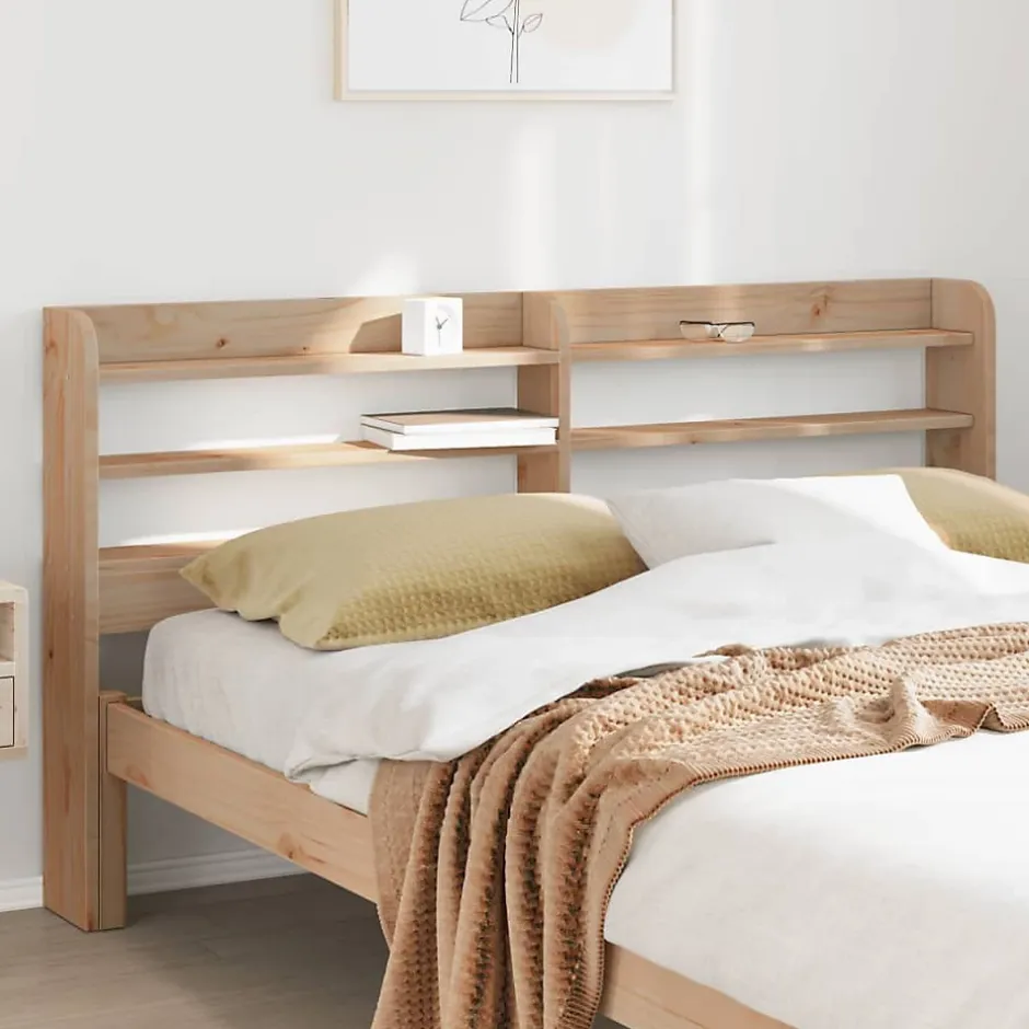 Vidaxl Tête de lit avec étagères 150 cm bois massif de pin Online
