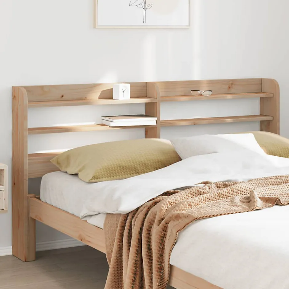 Vidaxl Tête de lit avec étagères 160 cm bois massif de pin