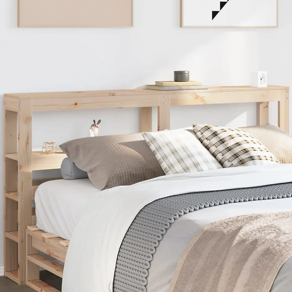 Vidaxl Tête de lit avec étagères 150 cm bois massif de pin