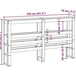 Vidaxl Tête de lit avec étagères 150 cm bois massif de pin
