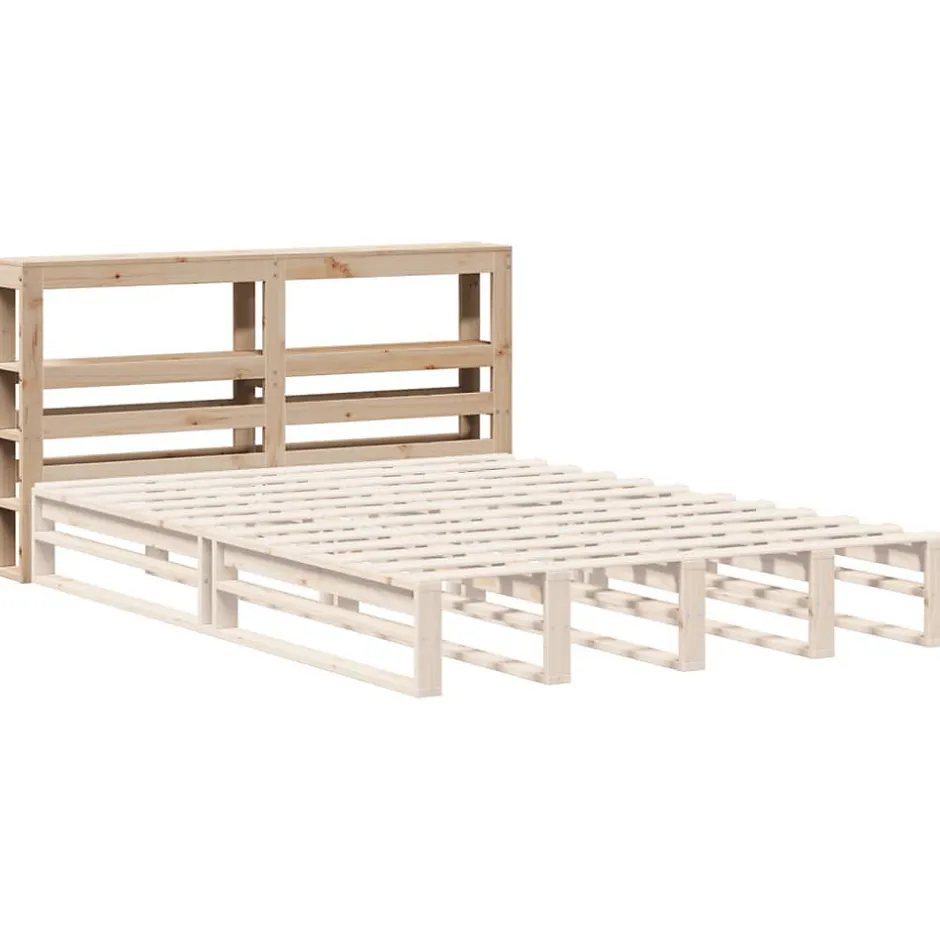 Vidaxl Tête de lit avec étagères 150 cm bois massif de pin