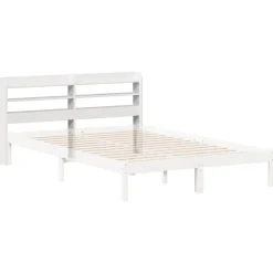 Vidaxl Tête de lit avec étagères blanc 160 cm bois massif de pin