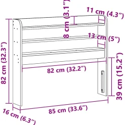 Vidaxl Tête de lit avec étagères blanc 75 cm bois massif de pin Discount