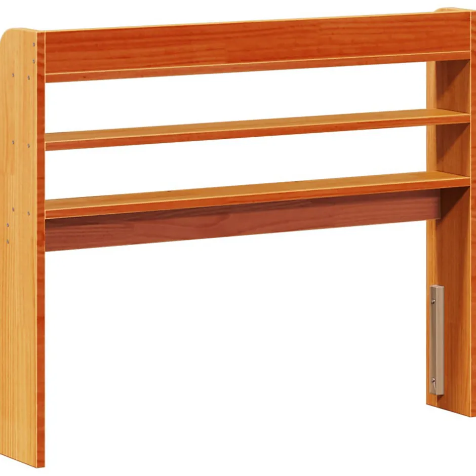Vidaxl Tête de lit avec étagères marron cire 75 cm bois massif de pin
