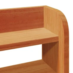 Vidaxl Tête de lit avec étagères marron cire 75 cm bois massif de pin