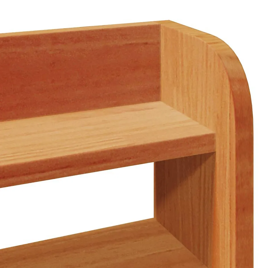 Vidaxl Tête de lit avec étagères marron cire 75 cm bois massif de pin