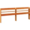 Vidaxl Tête de lit avec étagères marron cire 200 cm bois massif de pin