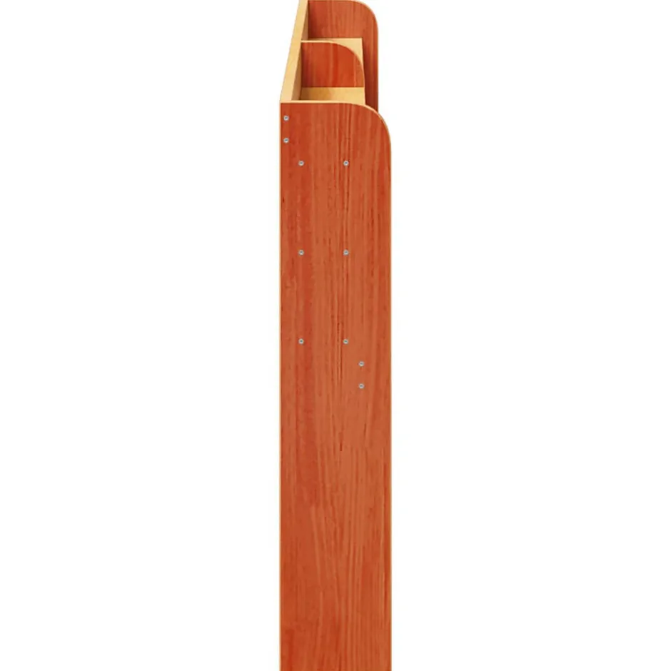 Vidaxl Tête de lit avec étagères marron cire 200 cm bois massif de pin