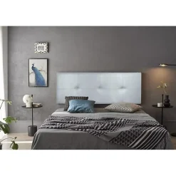 Eccox Tête de lit Cala en similicuir argenté 160 Outlet