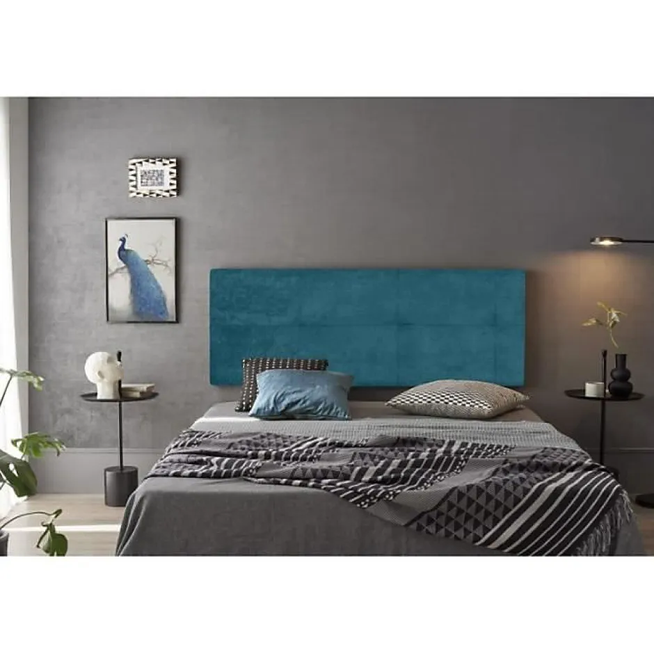 Eccox Tête de lit Cala en tissu bleu 130 Hot