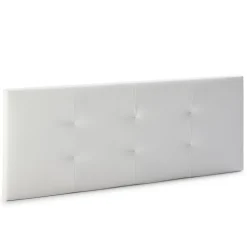 Vs Venta-Stock Tête de lit Carla 160x60 cm Blanc, rembourrée de Mousse