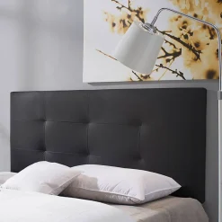 Vs Venta-Stock Tête de lit Carla 150x60 cm Noir, rembourrée de Mousse