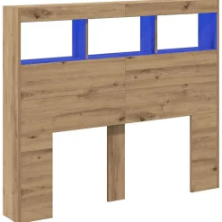 Vidaxl Tête de lit Chêne artisanal 120 x 17 x 102 cm Bois d'ingénierie
