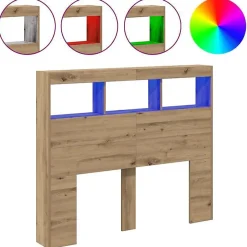 Vidaxl Tête de lit Chêne artisanal 120 x 17 x 102 cm Bois d'ingénierie