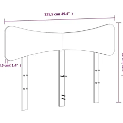Vidaxl Tête de lit cire marron 120 cm bois massif de pin