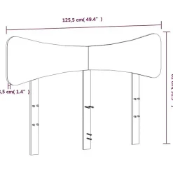 Vidaxl Tête de lit cire marron 120 cm bois massif de pin