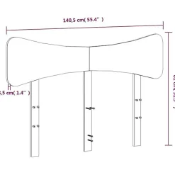 Vidaxl Tête de lit cire marron 135 cm bois massif de pin