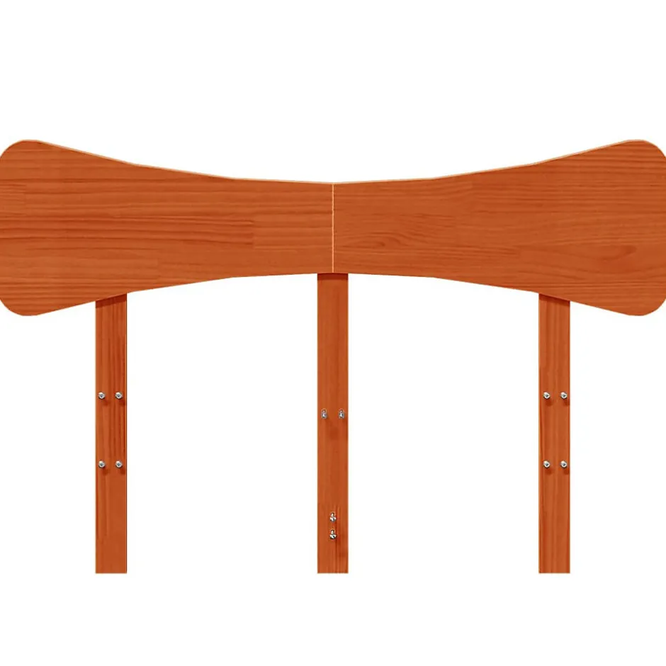 Vidaxl Tête de lit cire marron 135 cm bois massif de pin