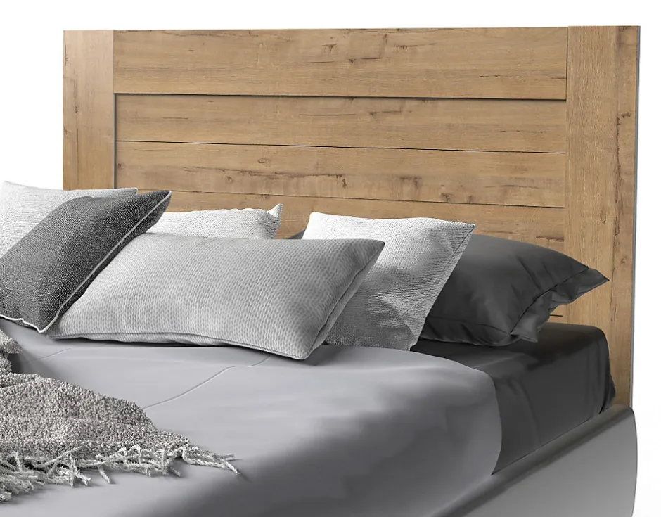 Pegane Tête de lit coloris chêne doré - Longueur 164 x Profondeur 2,2 x hauteur 106 cm
