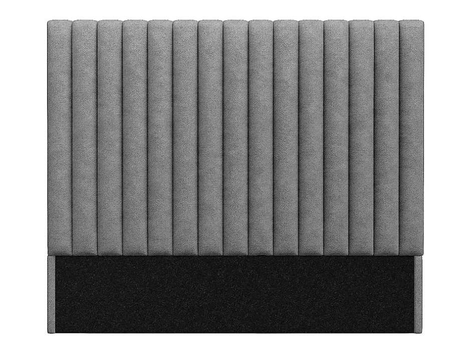 Vente-unique Tête de lit coutures verticales - 170 cm - Tissu - Gris- SARAH