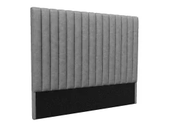Vente-unique Tête de lit coutures verticales - 170 cm - Tissu - Gris- SARAH
