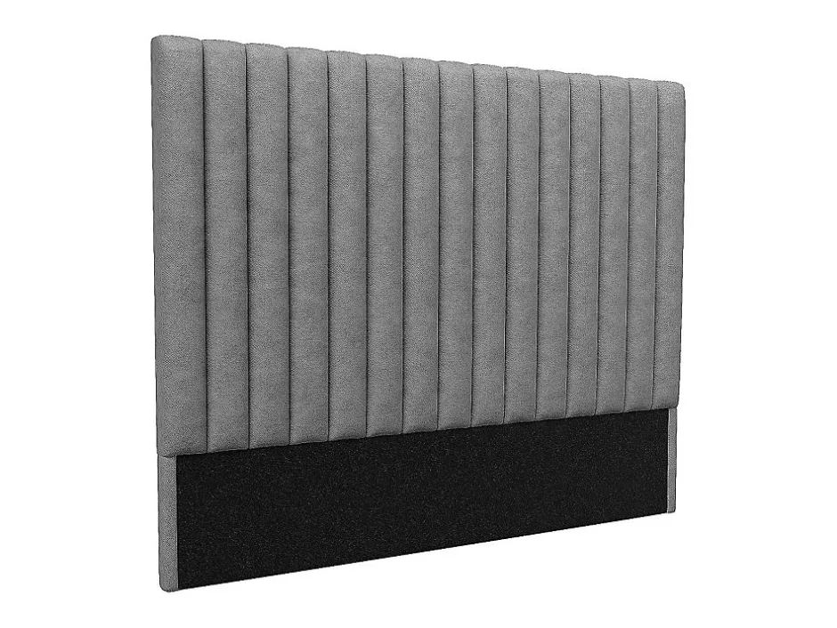 Vente-unique Tête de lit coutures verticales - 170 cm - Tissu - Gris- SARAH