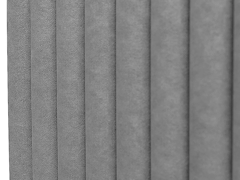 Vente-unique Tête de lit coutures verticales - 170 cm - Tissu - Gris- SARAH