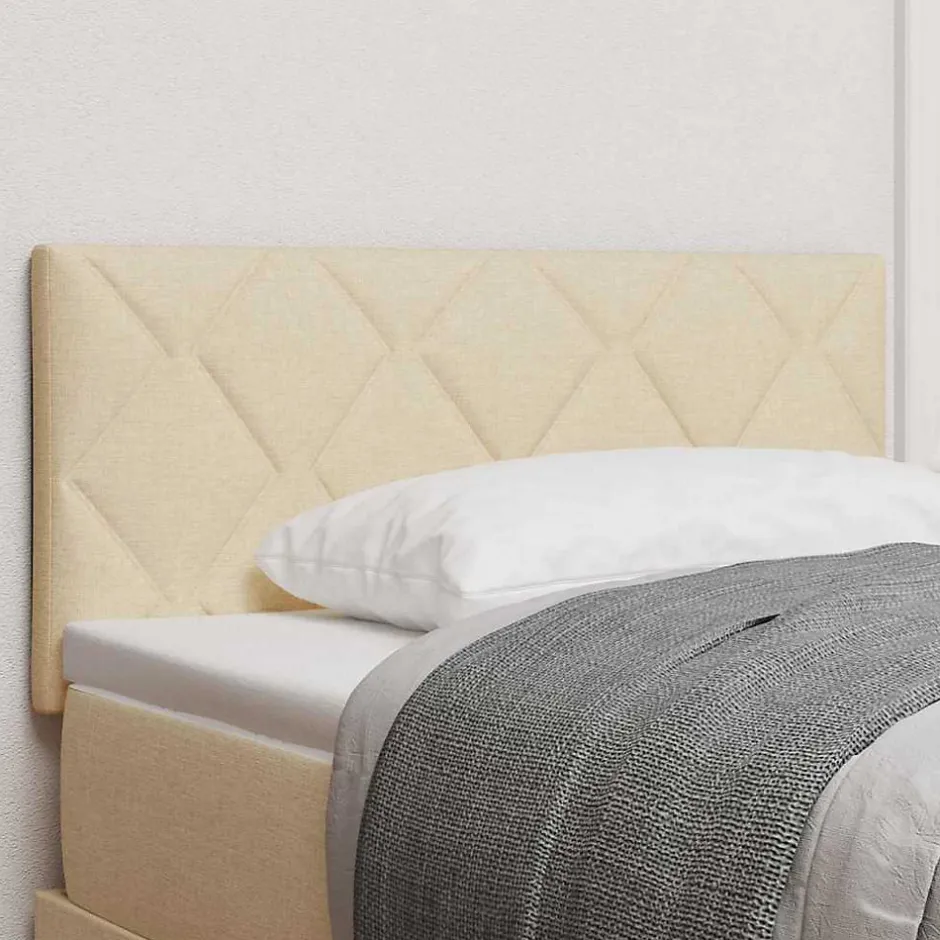 Vidaxl Tête de lit Crème 90 cm tissu