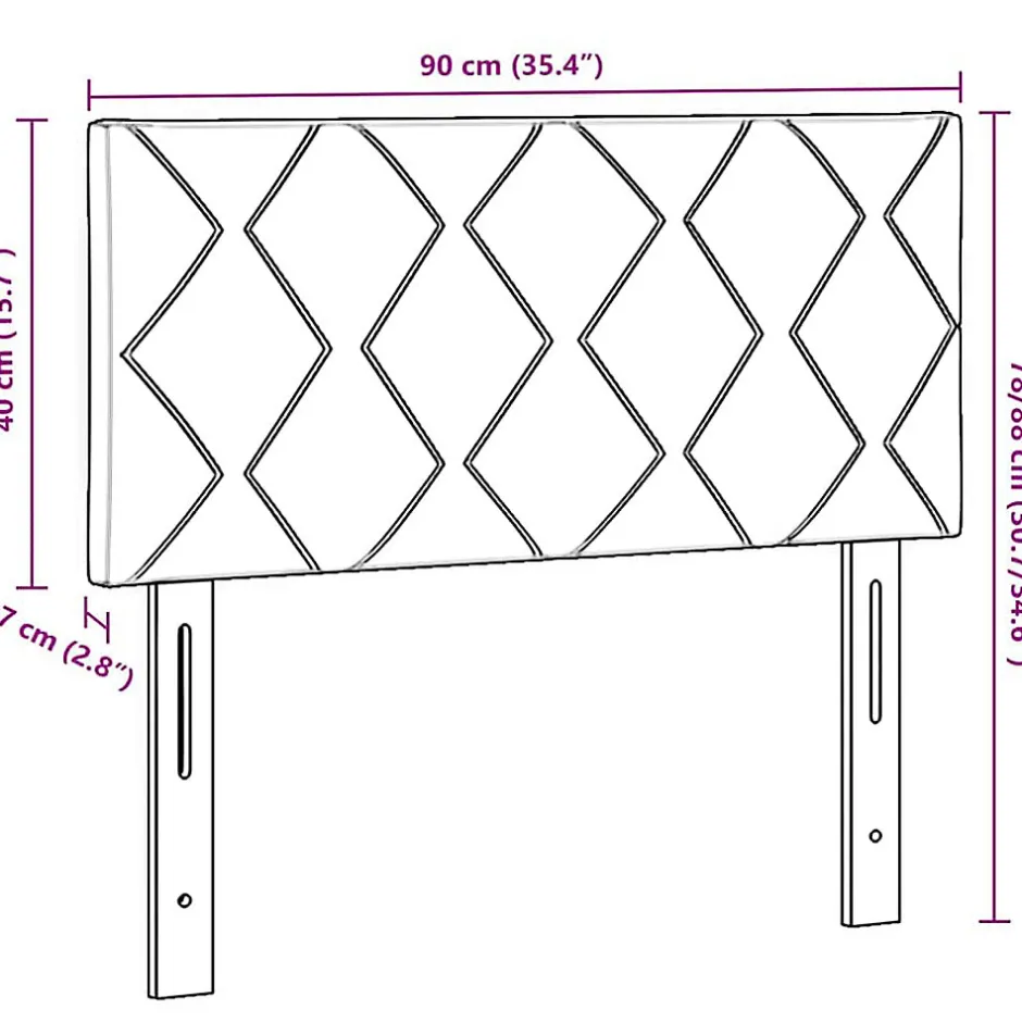 Vidaxl Tête de lit Crème 90 cm tissu