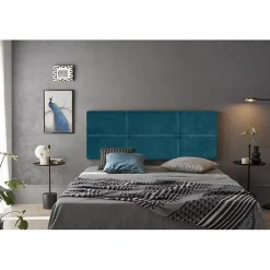Eccox Tête de lit Dalia en tissu Nid Bleu 220 New