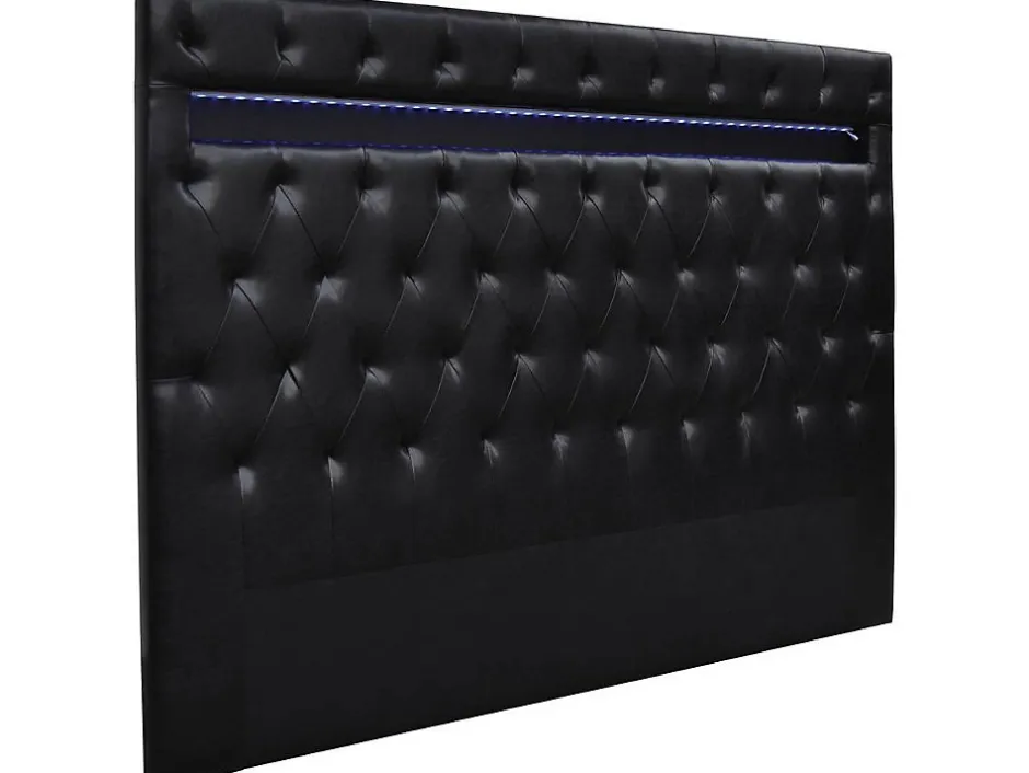 Habitat Et Jardin Tête de lit "Déco" LED - 149 cm - Noir