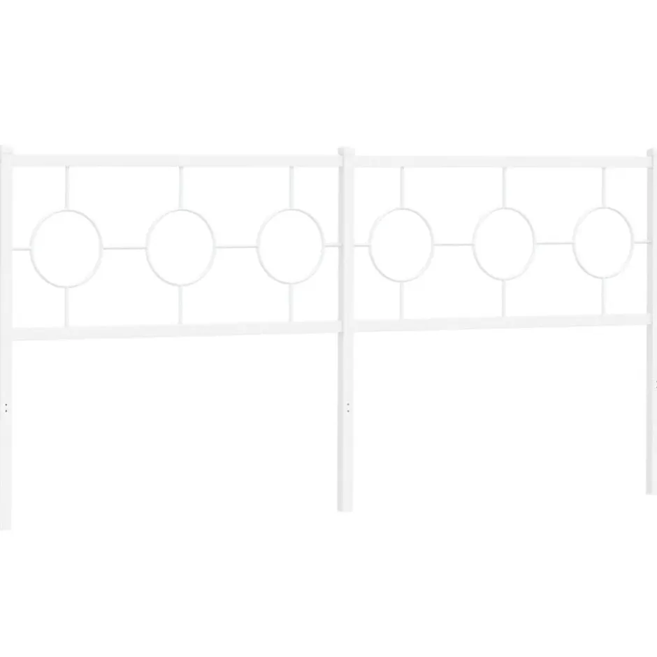Vidaxl Tête de lit de remplacement métal blanc 180 cm